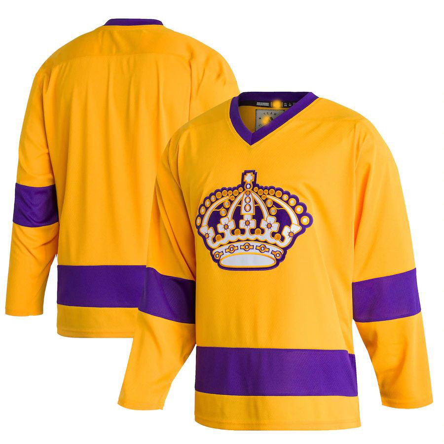 Custom Gold LAK Hockey Shirt Top