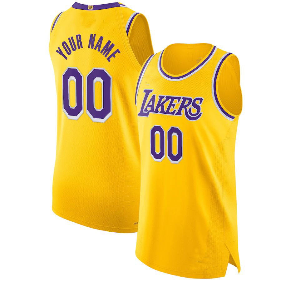 Custom #22 Gold 2021 LAL Basketball Shirt Top