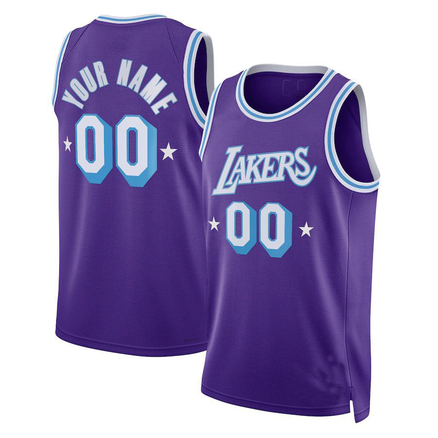 Custom #22 Purple 2021 LAL Basketball Shirt Top