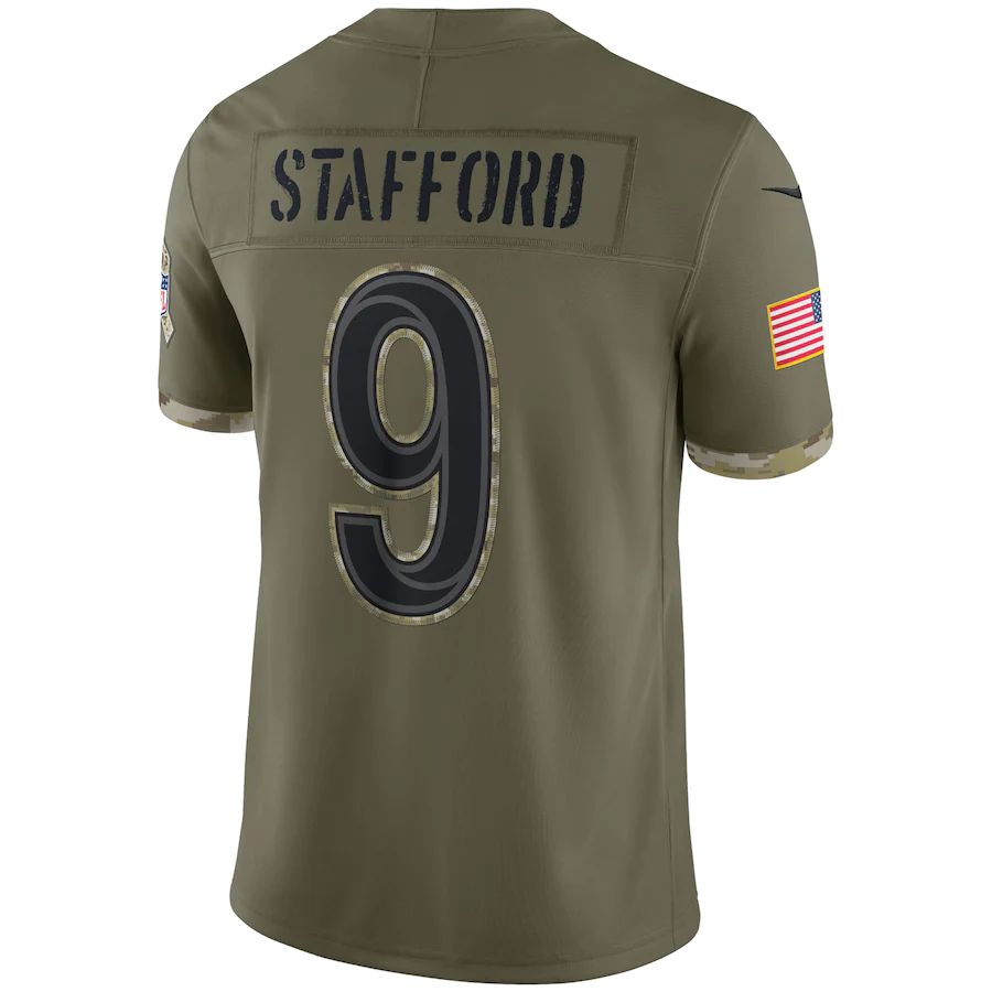 Custom #9 Olive 2022 LAR Football Shirt Top