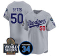 Custom #50 Grey 2024 LAD Baseball Shirt Top