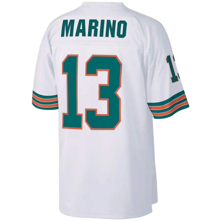 Custom #13 White 1984 MIA Football Shirt Top