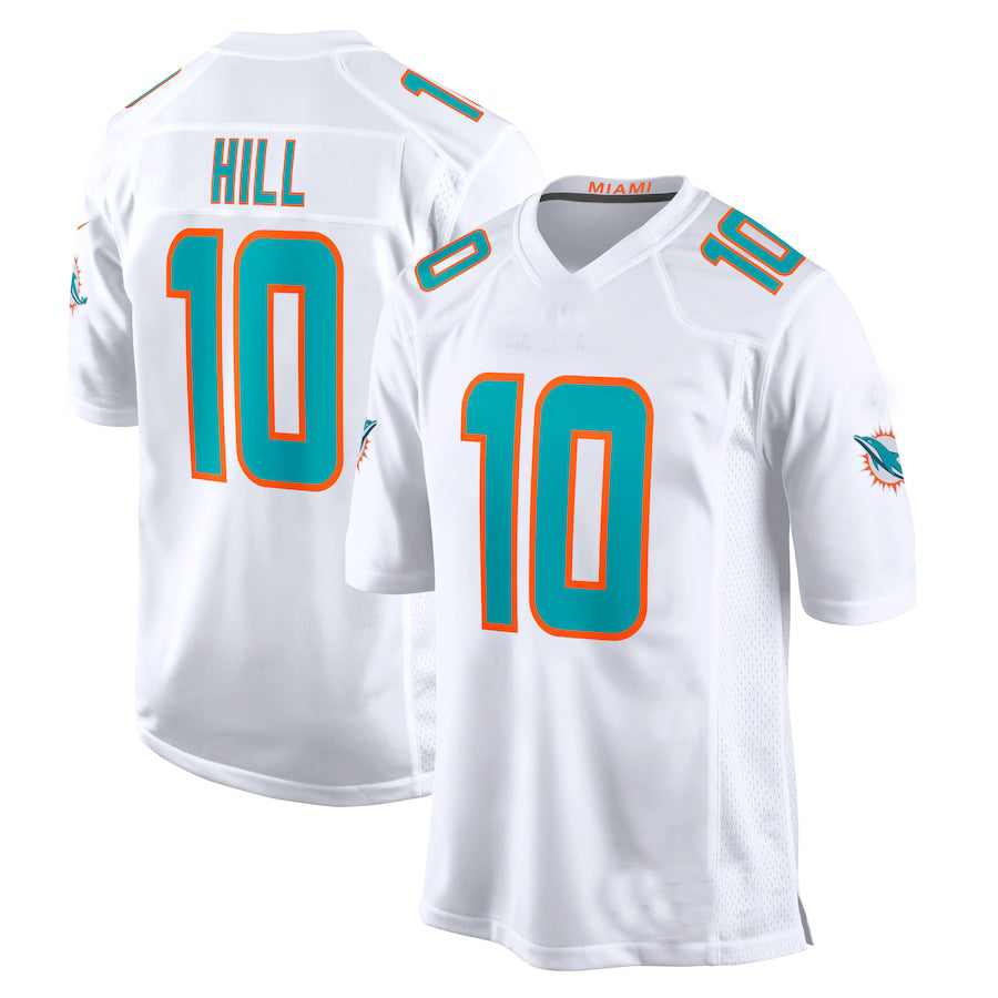 Custom #10 White MIA Football Shirt Top