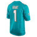 Custom #1 Aqua 2025 MIA Football Shirt Top