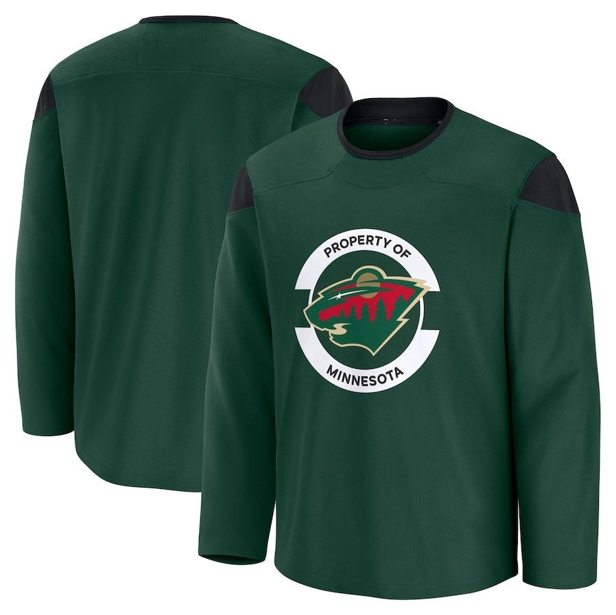 Custom Green MIN Hockey Shirt Top