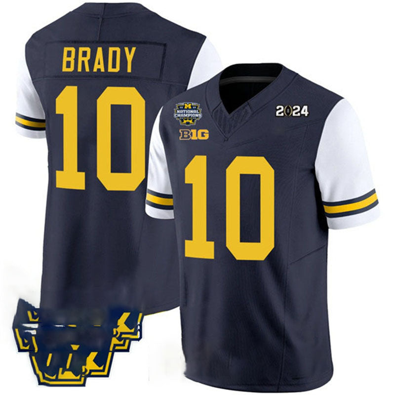Custom #10 White 2024 College Shirt Top
