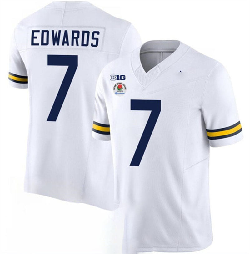 Custom #7 White 2023 College Shirt Top