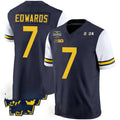 Custom #7 White 2024 College Shirt Top