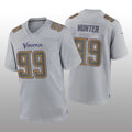 Custom #99 Gray MIN Football Shirt Top