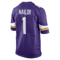 Custom #1 Purple MIN Football Shirt Top