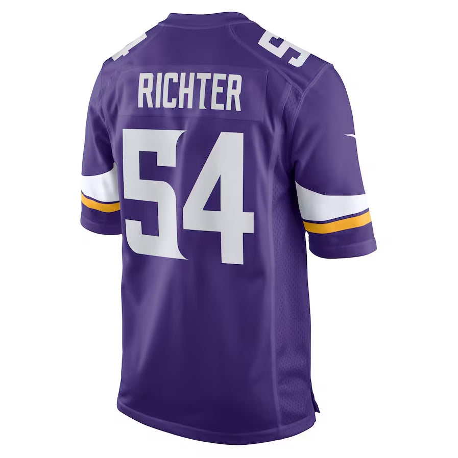 Custom #54 Purple MIN Football Shirt Top