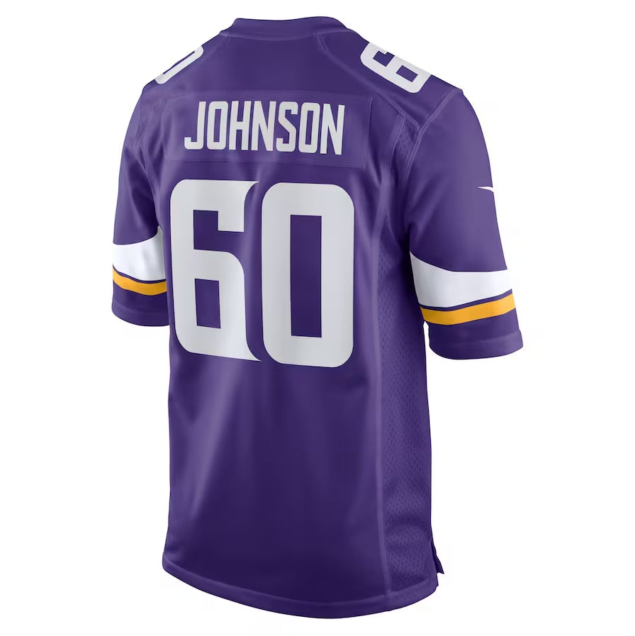 Custom #60 Purple MIN Football Shirt Top