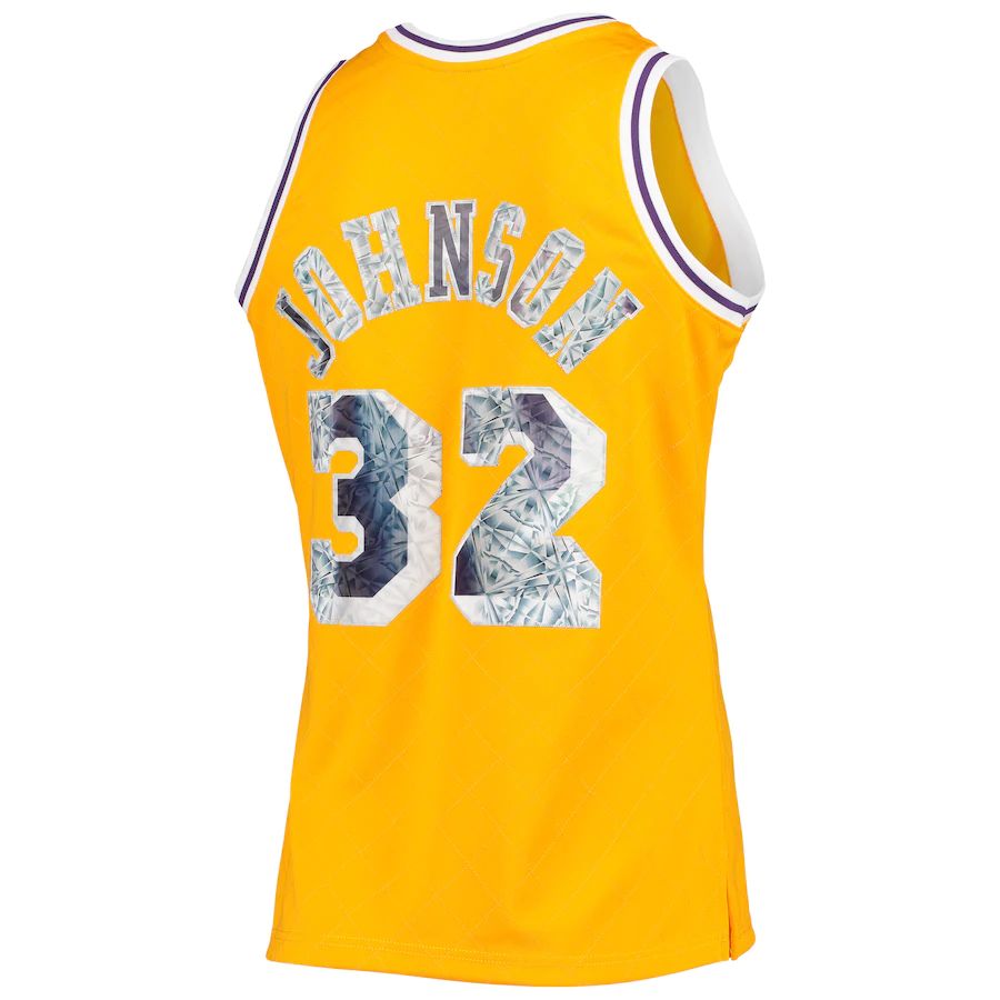 Custom #32 Gold 1996 LAL Basketball Shirt Top
