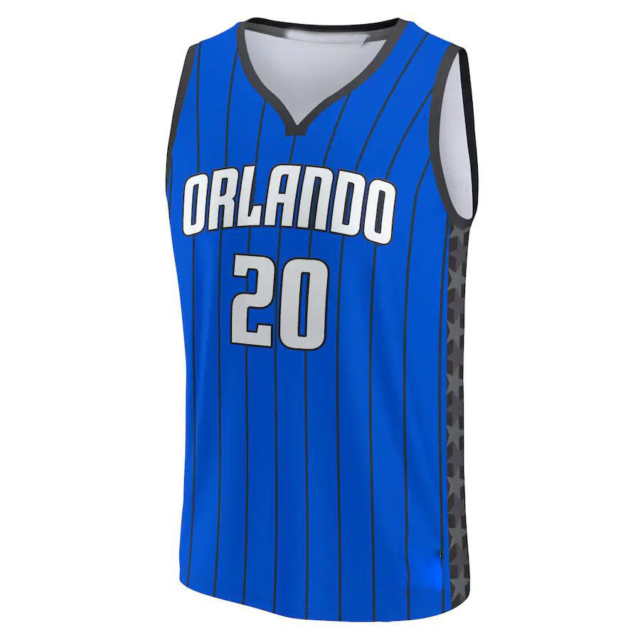Custom #20 Blue 2022 ORL Basketball Shirt Top