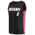 Custom #8 Black 2021 MIA Basketball Shirt Top