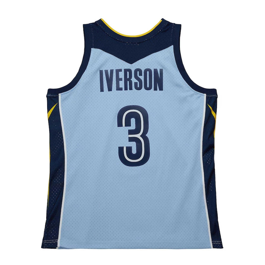 Custom #3 Light Blue 2009 MEM Basketball Shirt Top