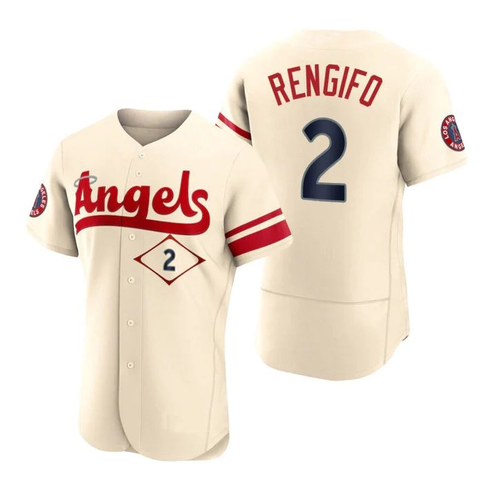 Custom #2 Cream 2022 City Connect LAA Baseball Shirt Top
