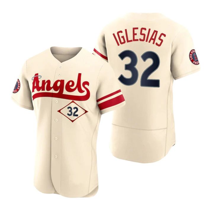 Custom #32 Cream 2022 City Connect LAA Baseball Shirt Top