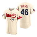 Custom #46 Cream 2022 City Connect LAA Baseball Shirt Top