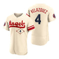 Custom #4 Cream 2022 City Connect LAA Baseball Shirt Top