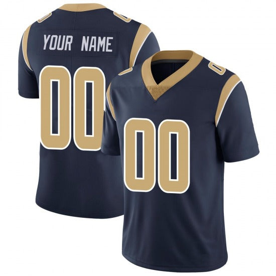 Custom Navy 2022 Super Bowl LAR Football Shirt Top