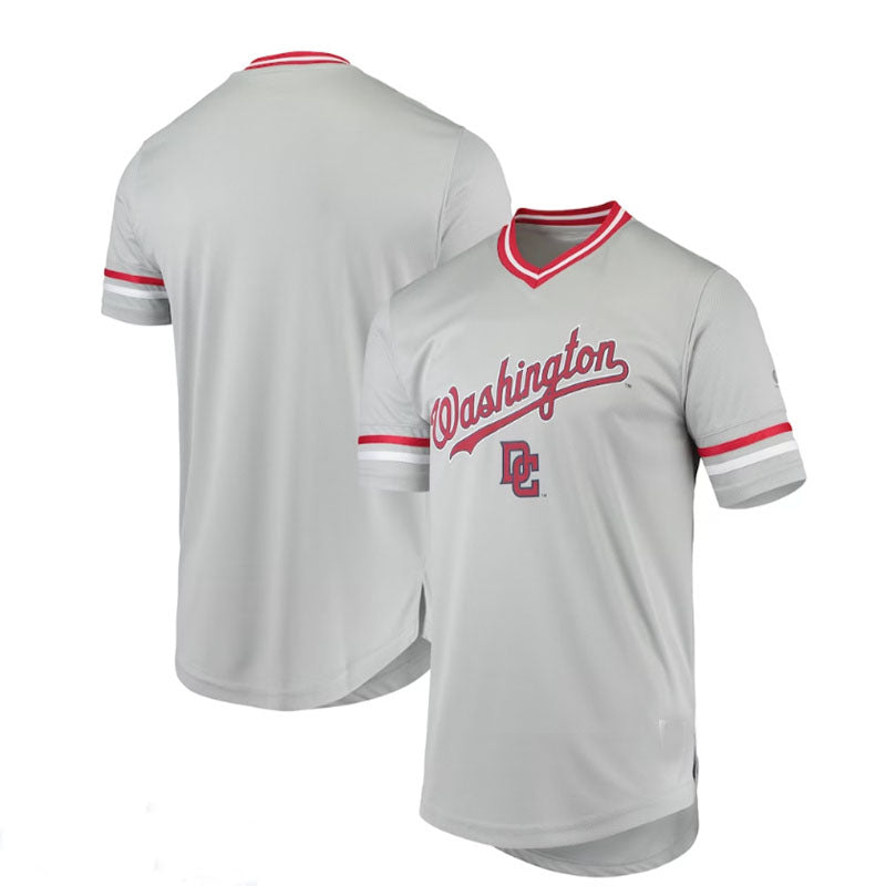 Custom Gray WSH Baseball Shirt Top