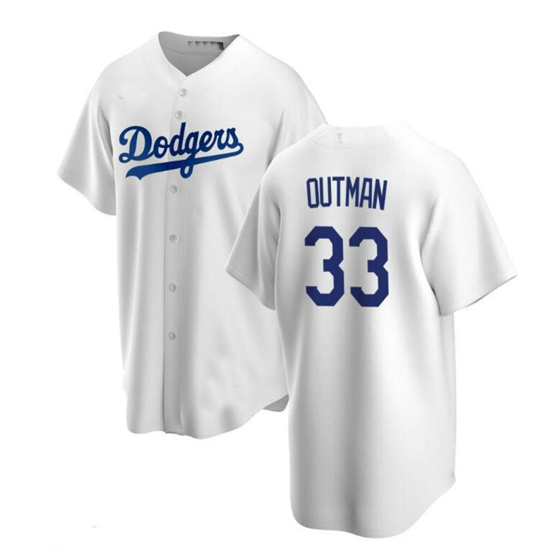 Custom #33 White LAD Baseball Shirt Top