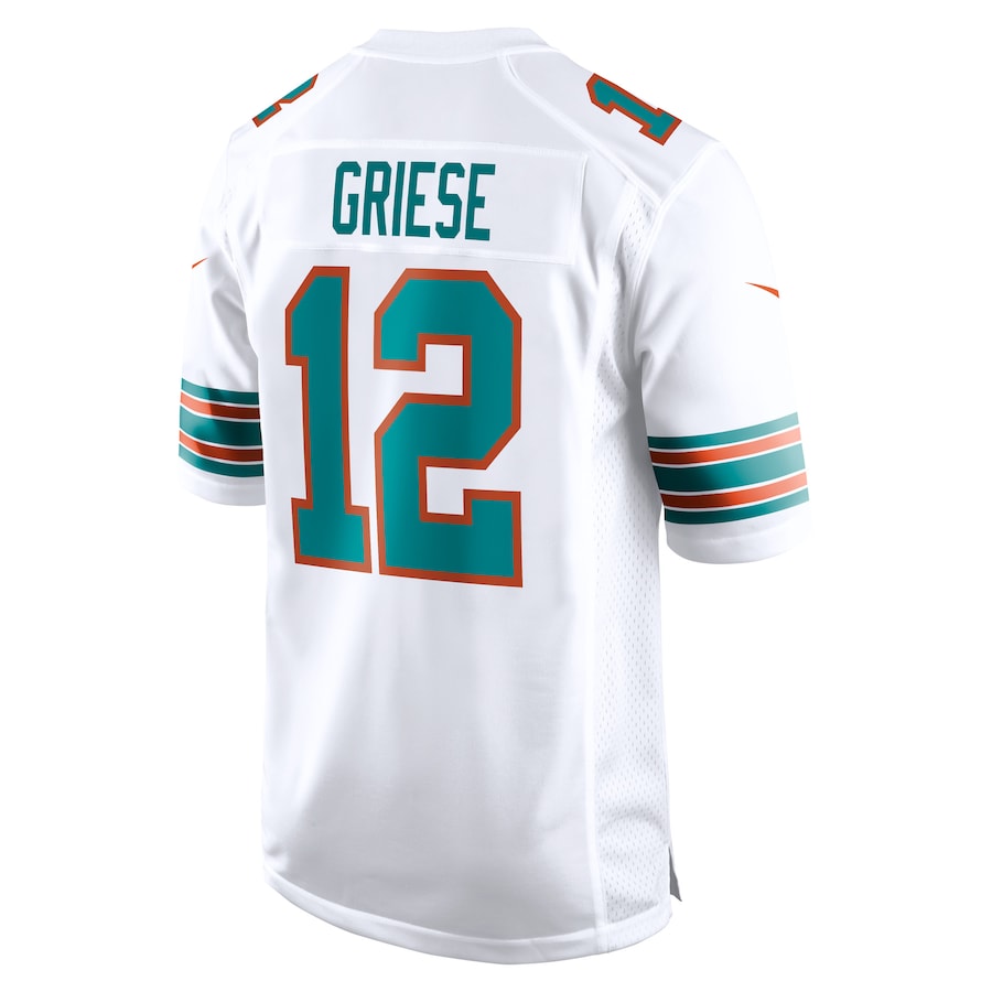 Custom #12 White MIA Football Shirt Top