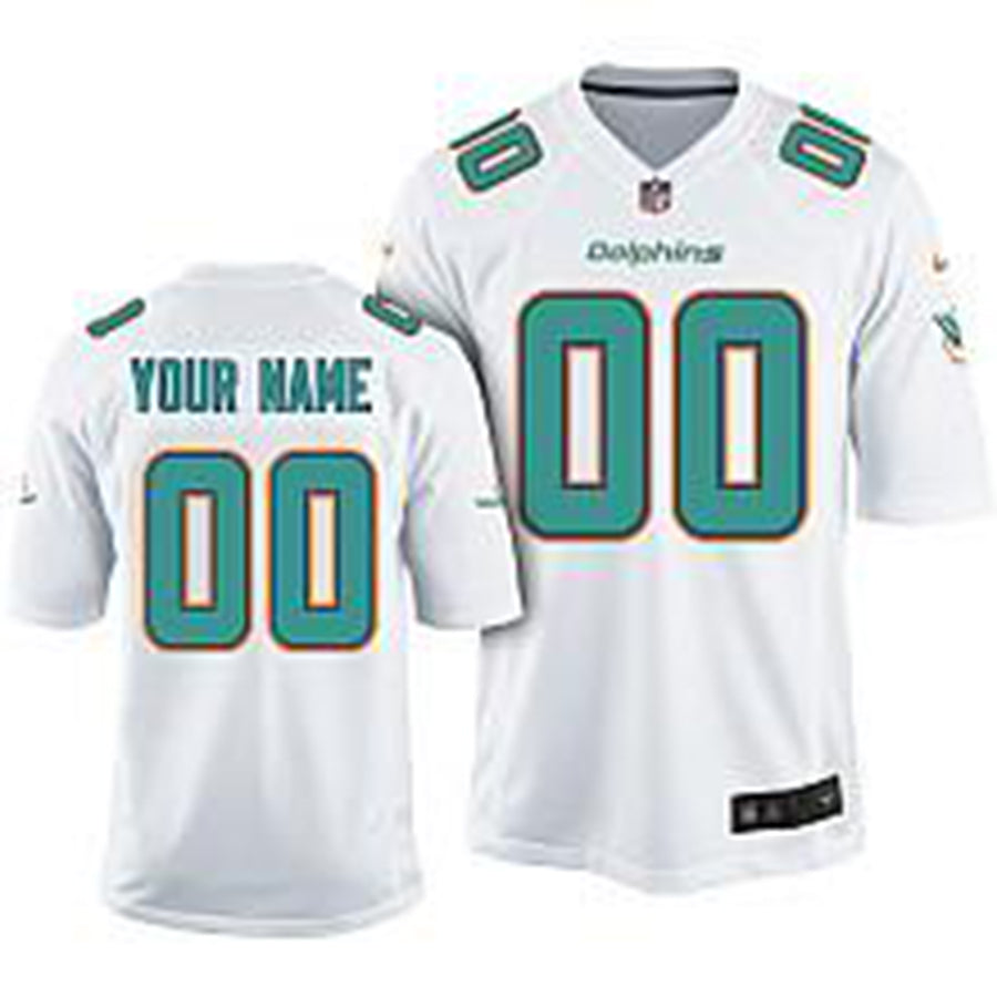 Custom White 2013 MIA Football Shirt Top