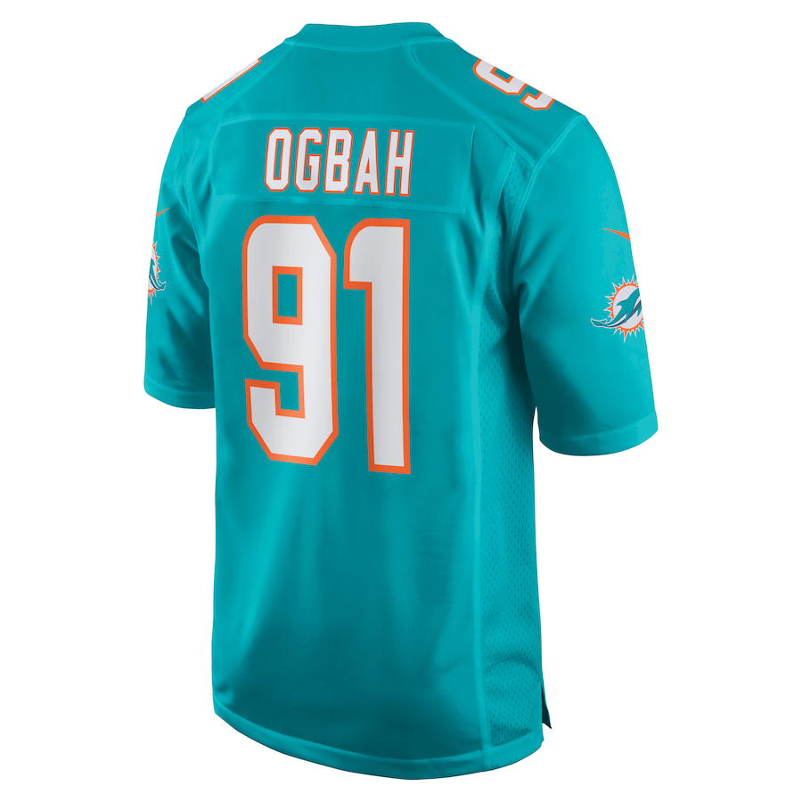Custom #91 Aqua MIA Football Shirt Top