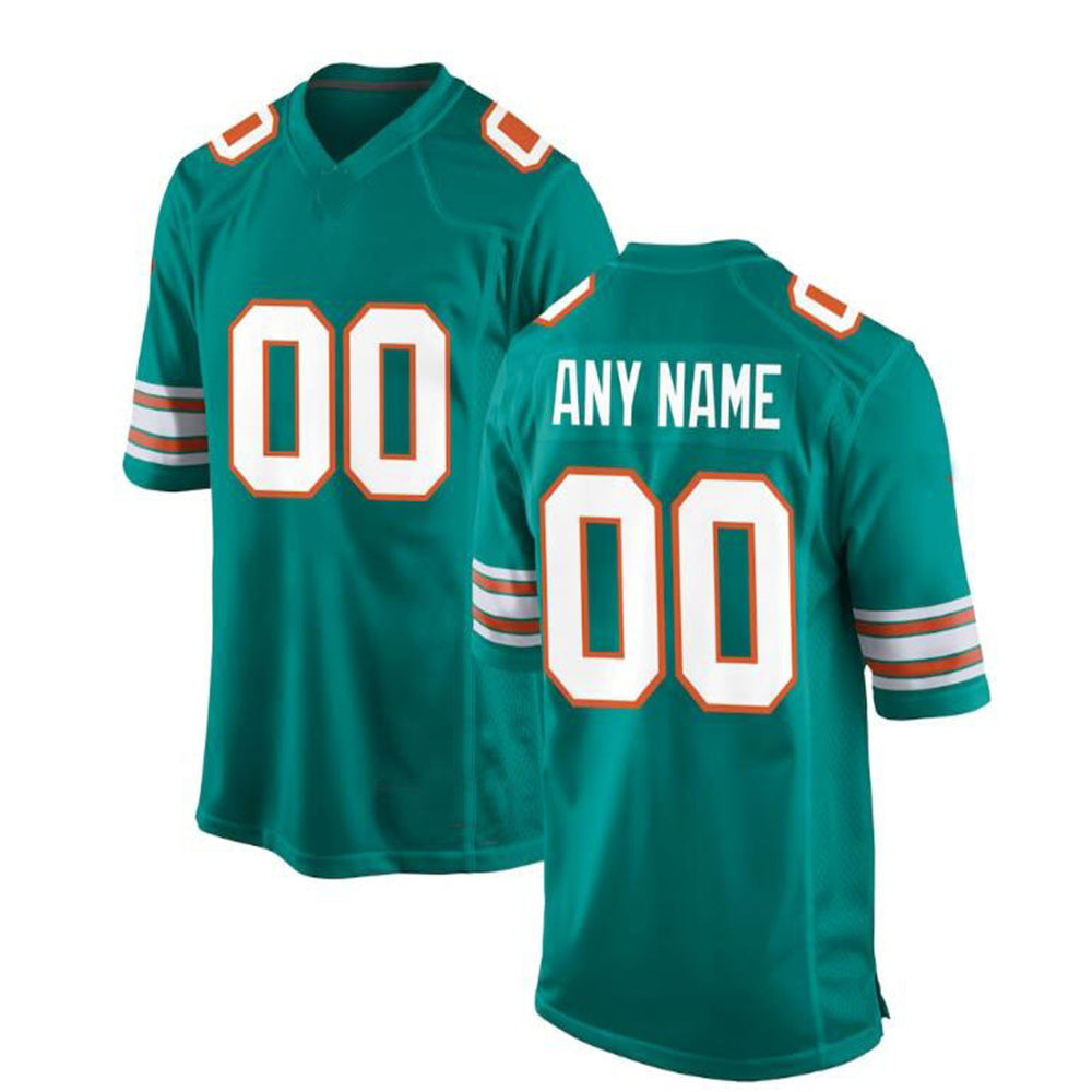 Custom Aqua MIA Football Shirt Top