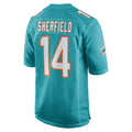 Custom #14 Aqua MIA Football Shirt Top