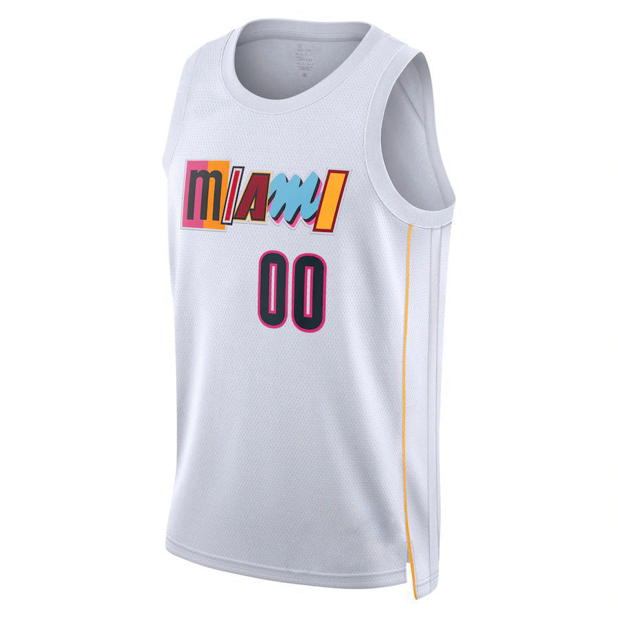 Custom #23 White 2022 MIA Basketball Shirt Top
