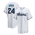 Custom #24 White MIA Baseball Shirt Top