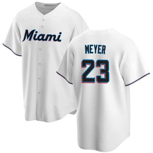 Custom #23 White MIA Baseball Shirt Top