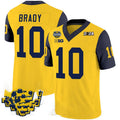Custom #10 Yellow 2024 College Shirt Top