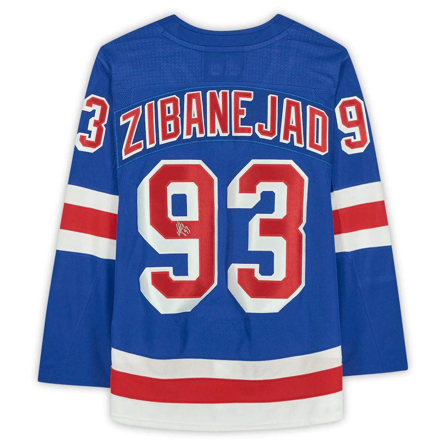 Custom #93 Blue Hockey Shirt Top