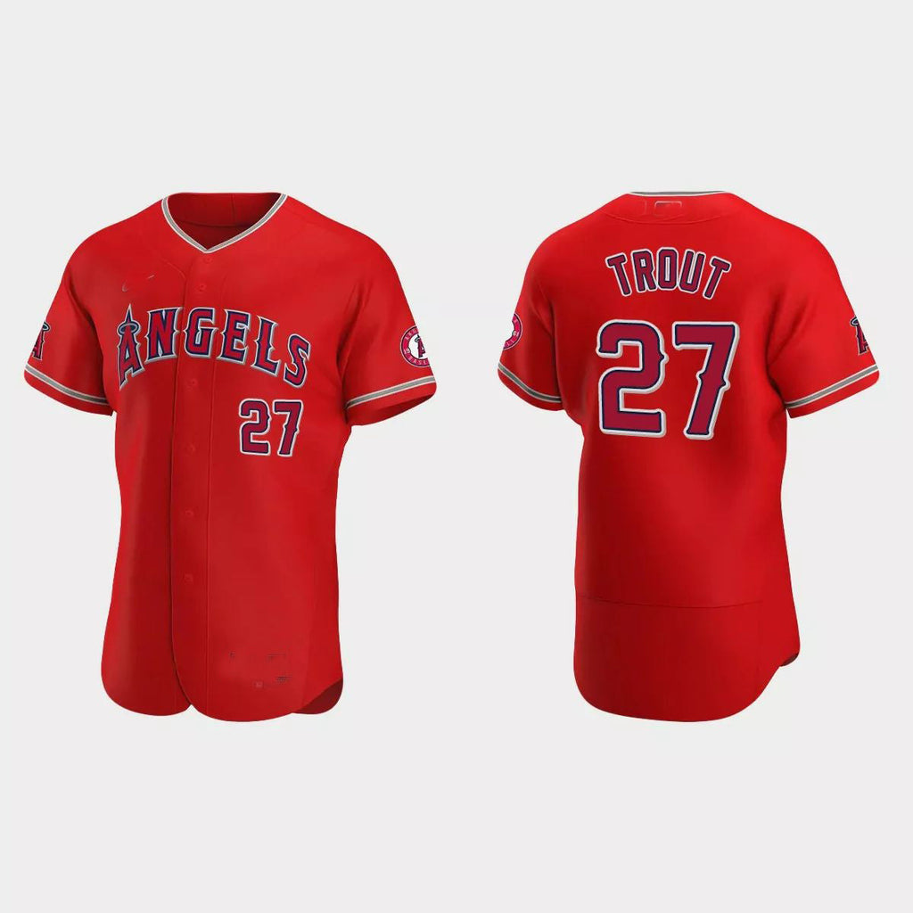 Custom #27 Red 2020 LAA Baseball Shirt Top