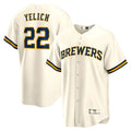 Custom #22 Cream MIL Baseball Shirt Top