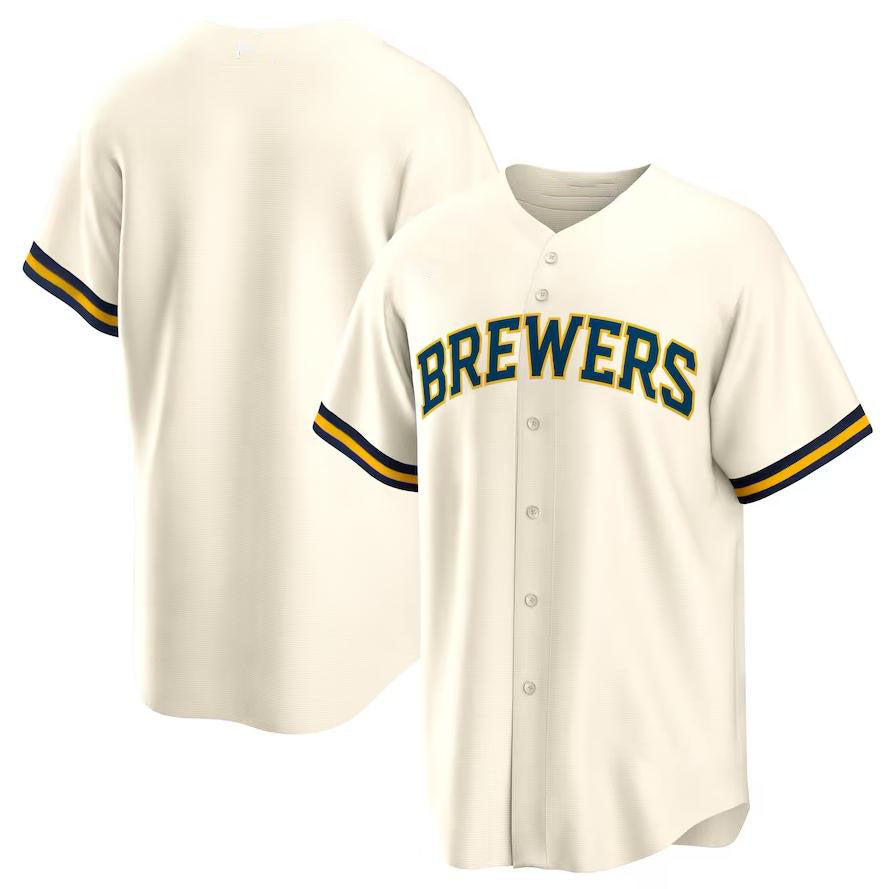 Custom Cream MIL Baseball Shirt Top