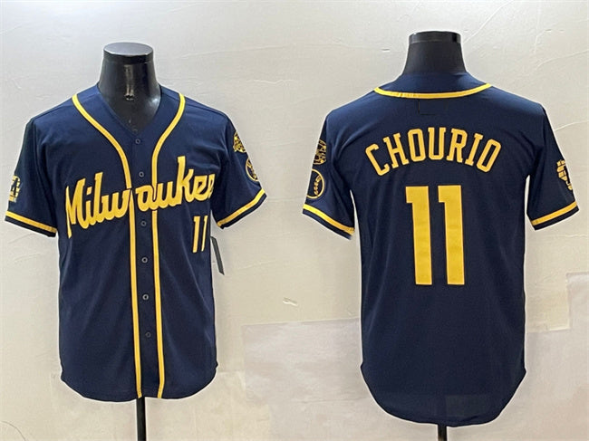 Custom #11 Navy MIL Baseball Shirt Top
