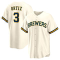 Custom #3 White MIL Baseball Shirt Top