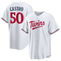 Custom #50 White MIN Baseball Shirt Top