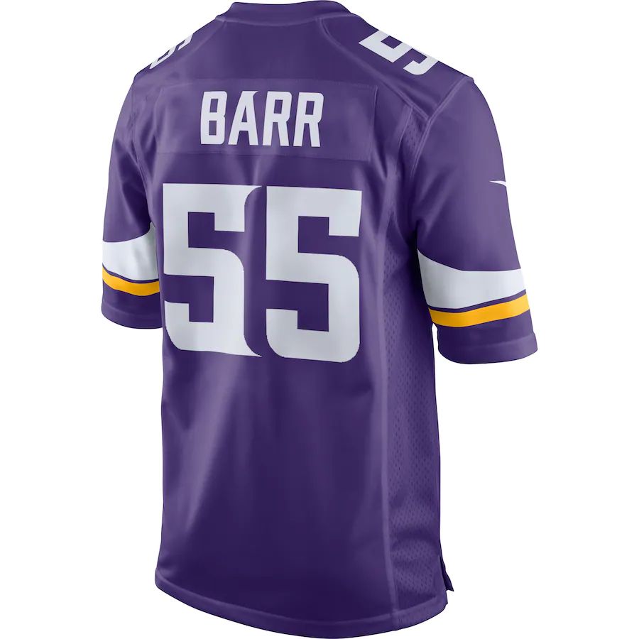 Custom #55 Purple MIN Football Shirt Top