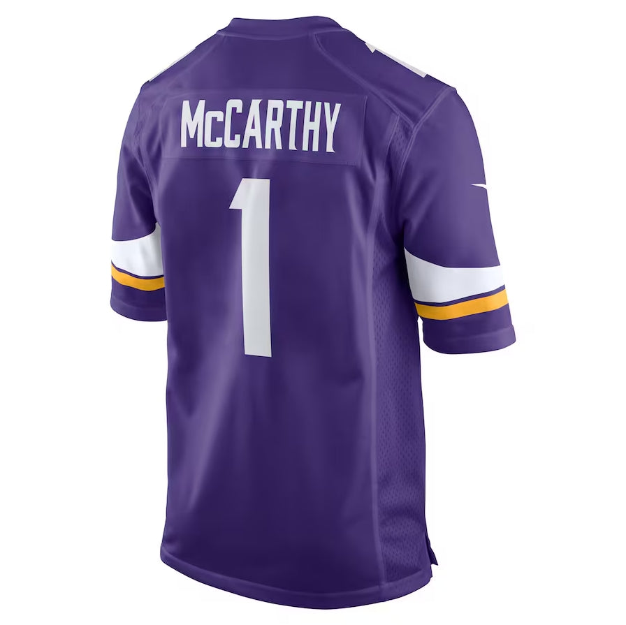 Custom #1 Purple 2024 MIN Football Shirt Top
