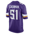Custom #51 Purple MIN Football Shirt Top