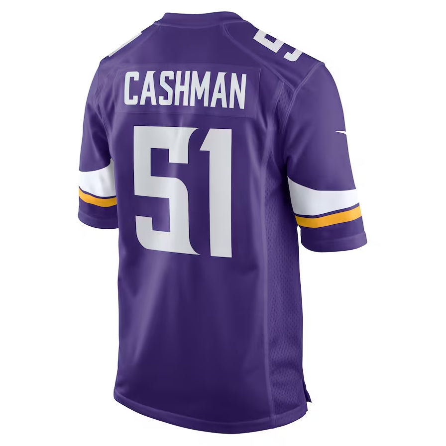 Custom #51 Purple MIN Football Shirt Top
