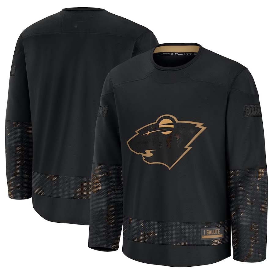 Custom Black 2024 MIN Hockey Shirt Top