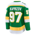 Custom #97 Green MIN Hockey Shirt Top