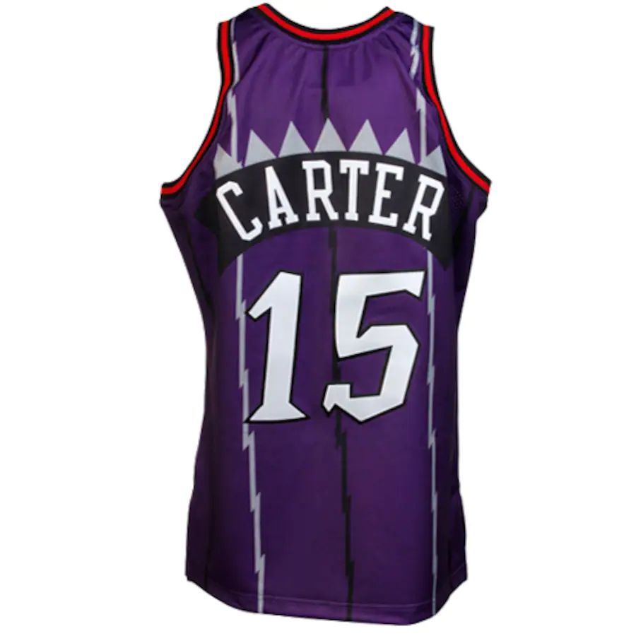 Custom #15 Purple 1998 Throwback TOR Basketball Shirt Top